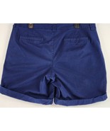 Old Navy Shorts Womens 14 Blue Mid Rise Chino Style Cuffed Casual Shorts - £11.99 GBP