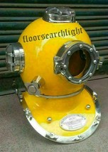 Casque Nautical Divers Scuba US Navy Mark IV Yellow Diving DIVERS casque - £170.06 GBP