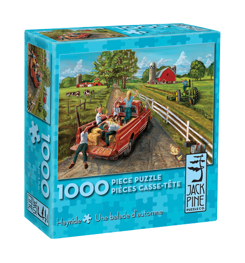 Jack Pine Puzzle Company Hayride 1000 Piece Jigsaw Puzzle Out of Print - $15.84