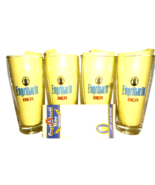 4 Engelhardt Bier +1973 Bad Hersfeld 0.4L German Beer Glasses &amp; Pub Invo... - £24.01 GBP