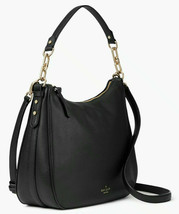 NWB Kate Spade Mulberry Vivian Black Leather Hobo Bag WKRU4138 $379 Dust Bag FS - £131.63 GBP