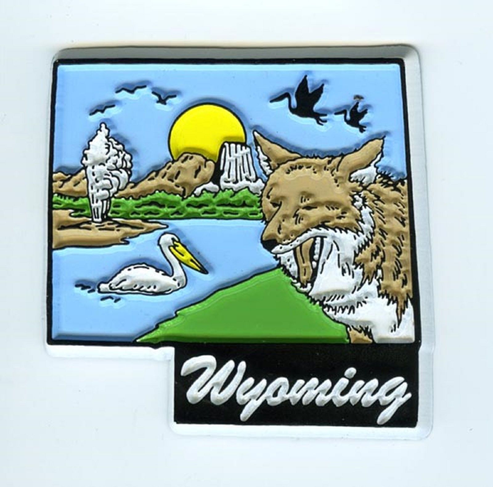 Wyoming 6 Color United States Fridge Magnet - $4.00
