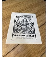 Vintage 1974 Gator Bait Movie Film Cinema Press Kit Claudia Jennings KG - $123.75