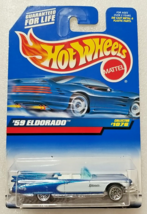 Hot Wheels `59 ELDORADO Mattel #1076 1998 Cadillac Diecast Car Blue New 4 - £3.42 GBP