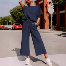 Women&#39;s Casual Polyester Trousers Set – Multiple Colors &amp; Sizes - $36.00