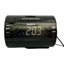 Sony ICF-C11iP Black Alarm Clock Speaker Iphone Lighting Radio FM/AM Ant... - $26.13
