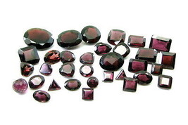 43.4Ct 33pc Lot Natural Rhodolite Garnet Mix Shape Faceted Gemstones Lot - $46.94