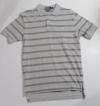 Polo Ralph Lauren Men&#39;s Shirt Grey with Charcoal Stripes Size Small - $37.99