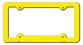 Yellow Solid Novelty Metal License Plate Frame LPF-006 - £14.81 GBP
