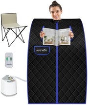 SereneLife Portable Steam Sauna - 2L Steamer, Folding Chair, Remote, Hom... - $97.19