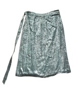 Sally LaPointe Blue Steel Sequin Viscose Belted Wrap Midi Skirt size 18 ... - $381.29 CAD
