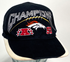 Denver Broncos 1997 Hat-AFC Champions-Snapback-Black-NFL Football-VTG-Pr... - £11.76 GBP