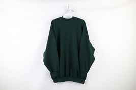 Vintage 90s Streetwear Womens XL Blank Crewneck Sweatshirt Hunter Green USA - $44.50