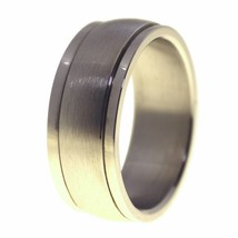 Classic Spinner Ring Mens Womens Stainless Steel Modern Worry Band Sizes 5-15 - £7.46 GBP