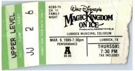 Vintage Walt Disney Magic Kingdom On Ice Biglietto Stub Marzo 9 1989 Lubbock - £27.71 GBP