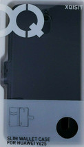 Genuine XQISIT Black Retail Pack Cover Case Slim Wallet Fits Huawei Y625 - $7.24
