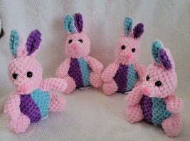 Easter Pastel Patchwork Honeycomb Stuffed Bunnies - Pink - $3.35