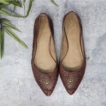 Jessica Simpson | Star Studded Brown Pointy Toe Flats Womens Size 9 - £14.66 GBP