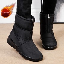 Women Winter Boots Waterproof New Round Toe Ankle Boots Woman Shoes Warm Plush H - £38.95 GBP
