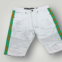 Men&#39;s Makobi White | Green | Orange Denim Shorts NWT - £76.80 GBP