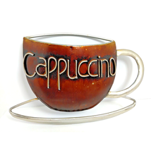 Cappuccino Espresso Coffee Mug / Cup Metal Tin Wall Art- Home Decor - Fa... - $12.19