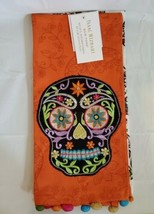 Mizrahi Rowley Sugar Skull Day of the Dead Halloween Kitchen Towels Muertos New - £17.36 GBP