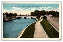 Fall Creek Boulevard Indianapolis Indiana IN Unp Wb Cartolina S14 - £3.92 GBP