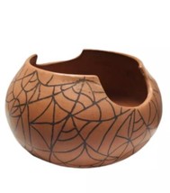 Studio Art Pottery Bowl Signed P Savage 4in Terra Cotta Brown Design - £25.91 GBP