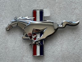 Chrome red white blue pony galloping horse emblem for Mustang. Light Blem - £14.11 GBP