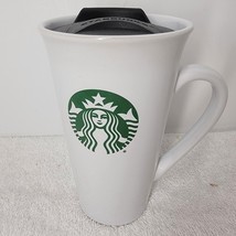 Starbucks Mermaid Split Tail White Ceramic Travel Mug 14.3oz 2016 Lid &amp; ... - $19.70