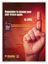 Havoline Anti-Freeze Texaco Five Times Longer Vintage 2000 Full Page Mag... - $9.70