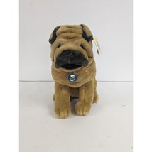 Vintage Dakin Shar Pei Brown Crumples Dog 1986  Stuffed Animal 14&quot; - £19.74 GBP
