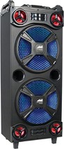 Naxa Electronics NDS-1253 Portable Dual 12″ Bluetooth Party Speaker with, Black - £331.06 GBP