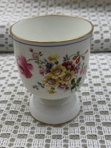 Royal Crown Derby POSIE ELY CHELSEA Double Egg Cup White Gold Trim Flora... - $18.95