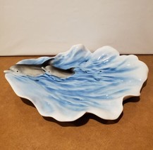 FRANZ Porcelain Collection 3D Dolphin Splash Centerpiece Platter Tray 18... - £116.52 GBP