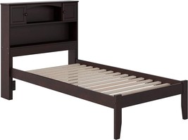 Afi Newport Platform Bed With Open Footboard And Turbo Charger, Twin, Espresso. - £448.16 GBP