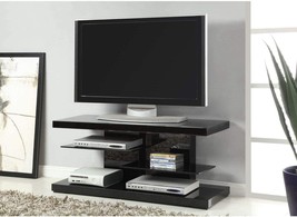 Coaster Home Furnishings 2-Shelf Tv Console Glossy Black - £248.59 GBP