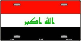 Iraq Flag Metal Novelty License Plate LP-4035 - £15.19 GBP