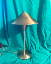 Mcm Mid Century Modern Brushed Bronze Brass Desk Lamp Table Light Space Age Vtg - £155.26 GBP