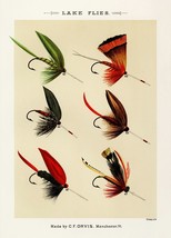 13820.Decor Poster.Room interior art design.Fishing fly.Fish market bait shop - £12.74 GBP+