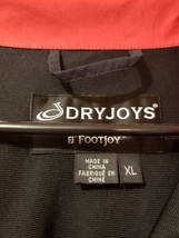 FootJoy FJ DryJoys Jacket Mens XL Black Red Quarter Zip Long Sleeve Wind... - $39.95