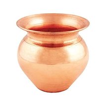 Shubhkart 100% Pooja Copper Kalash, 3.5 Inch Lota Pot (Medium) - $18.49
