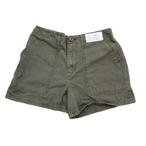 Ellemenno Shorts Womens 9 Gray High Waist Flat Front Boyfriend Bottoms - $22.75