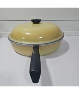 Club 12&quot; Frying Pan Skillet &amp; Lid Harvest Gold Yellow Aluminum Vintage - $27.72
