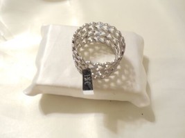 INC International Concepts 7&quot; Crystal Pave Stretch Bracelet H121 $49 - £14.34 GBP