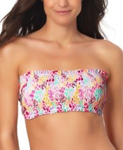 California Waves Juniors Smocked Bandeau Bikini Top,Multi,Small - $27.99