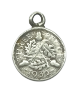 Vintage 1932 George V Three Pence Charm Silver - £59.35 GBP