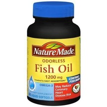 Nature Made Burp-Less Fish Oil Omega-3 1200 mg 60 Softgels - £9.35 GBP