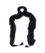 Black 100% Polyester Fringed Ruana (74x40 in)  #S032 Brand New!! - $160.81 MXN