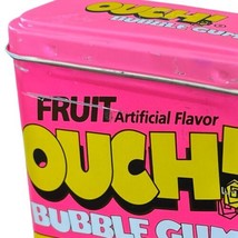 Neon OUCH! Bubble Gum Tin Empty 1990&#39;s 90&#39;s Vintage Collectible Metal Tin - £23.35 GBP